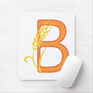 Hauptstadt B florale Monogramm Mousepad