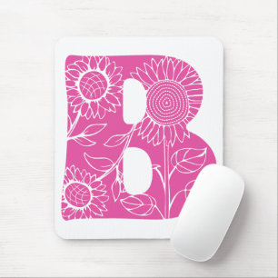 Hauptstadt B florale Monogramm Mousepad