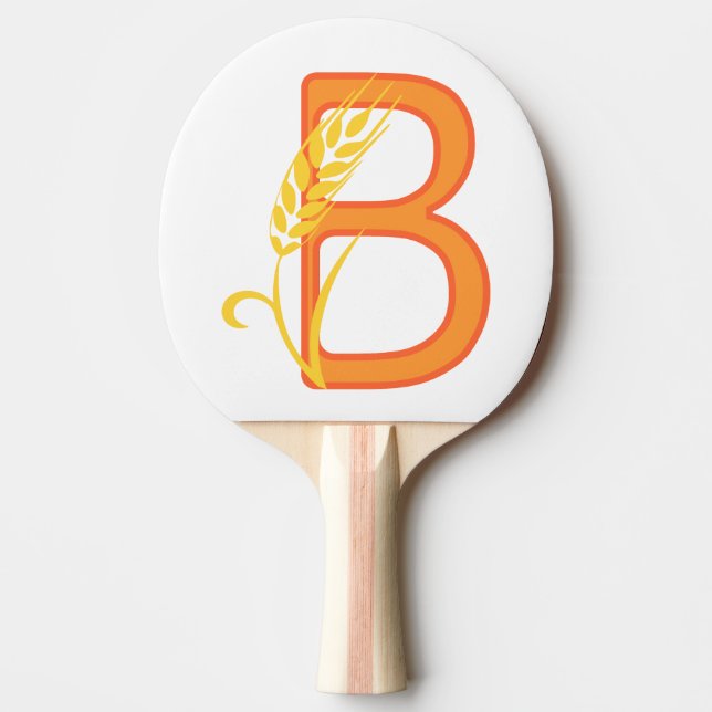 Hauptstadt B florale Monogramm Tischtennis Schläger (Vorderseite)