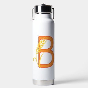 Hauptstadt B florale Monogramm Trinkflasche