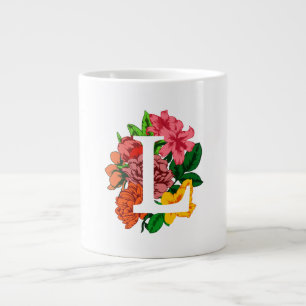 Hauptstadt Brief L floral monogramm Jumbo-Tasse