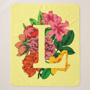 Hauptstadt Brief L floral monogramm Sherpadecke