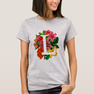 Hauptstadt Brief L floral monogramm T-Shirt