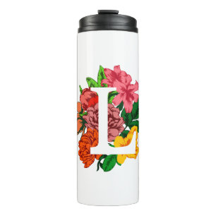 Hauptstadt Brief L floral monogramm Thermosbecher