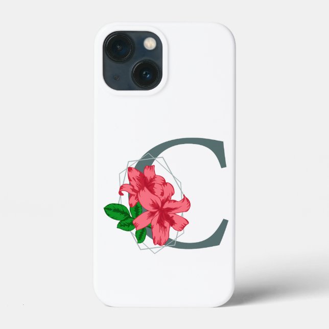 Hauptstadt Buchstabe C florale Monogramm Case-Mate iPhone Hülle (Rückseite)
