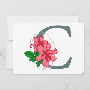 Hauptstadt Buchstabe C florale Monogramm Einladung