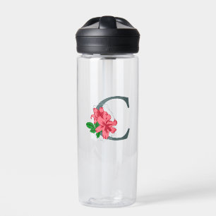 Hauptstadt Buchstabe C florale Monogramm Trinkflasche