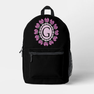 Hauptstadt Buchstabe G florale Monogramm Bedruckter Rucksack