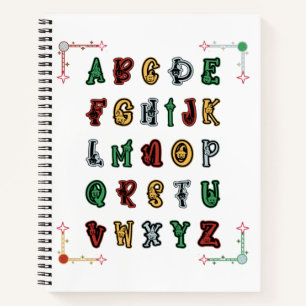 Hauptstadt Buchstaben A bis Z Halloween ABC Alphab Notizbuch