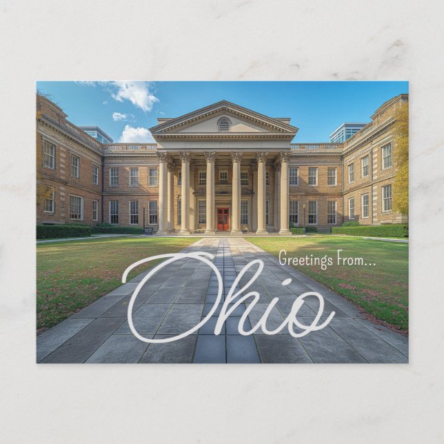 Hauptstadt Charm: Ohio Statehouse Postkarte (Vorderseite)