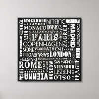 Hauptstadt Cities of Europe Canvas Print Wall Art