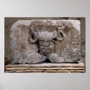 Hauptstadt der Nautes-Säule, die Cernunnos darstel Poster