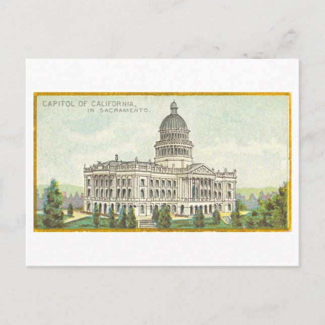 Hauptstadt Gebäude in Sacramento, Kalifornien, Postkarte (Vorderseite)