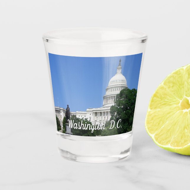 Hauptstadt Gebäude in Washington DC Schnapsglas (Vorderseite)