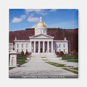 Hauptstadt Gebäude, Montpelier, Vermont, USA Magnet