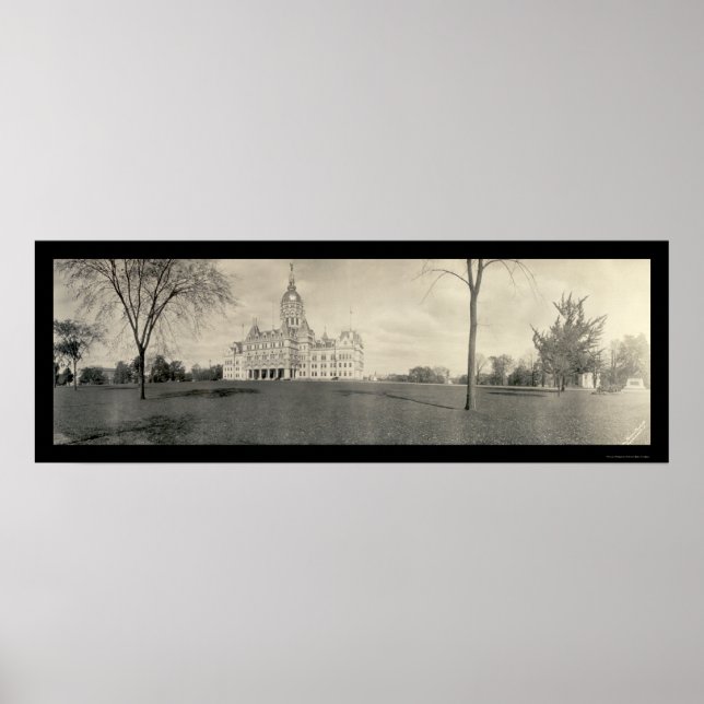Hauptstadt Hartford CT Foto 1909 Poster (Vorne)