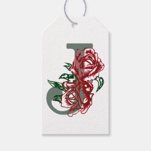 Hauptstadt J floral monogramm Geschenkanhänger