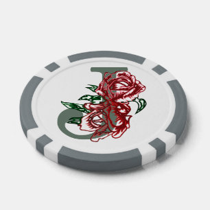 Hauptstadt J floral monogramm Pokerchips