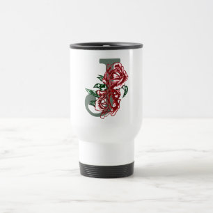 Hauptstadt J floral monogramm Reisebecher