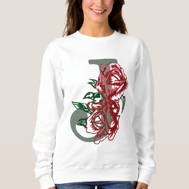 Hauptstadt J floral monogramm Sweatshirt (Vorderseite)