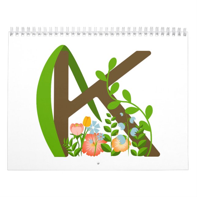 Hauptstadt K florale Monogramm Kalender (Titelbild)