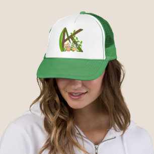 Hauptstadt K florale Monogramm Truckerkappe