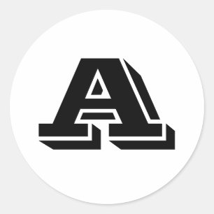 Hauptstadt Letter A small round Stickers by Janz