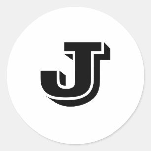 Hauptstadt Letter J Large Round Stickers von Janz