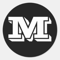 Hauptstadt Letter M Large Round Stickers von Janz