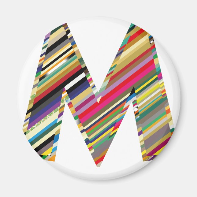 HAUPTSTADT Letter M mehrfarbig, Magnet (Vorne)
