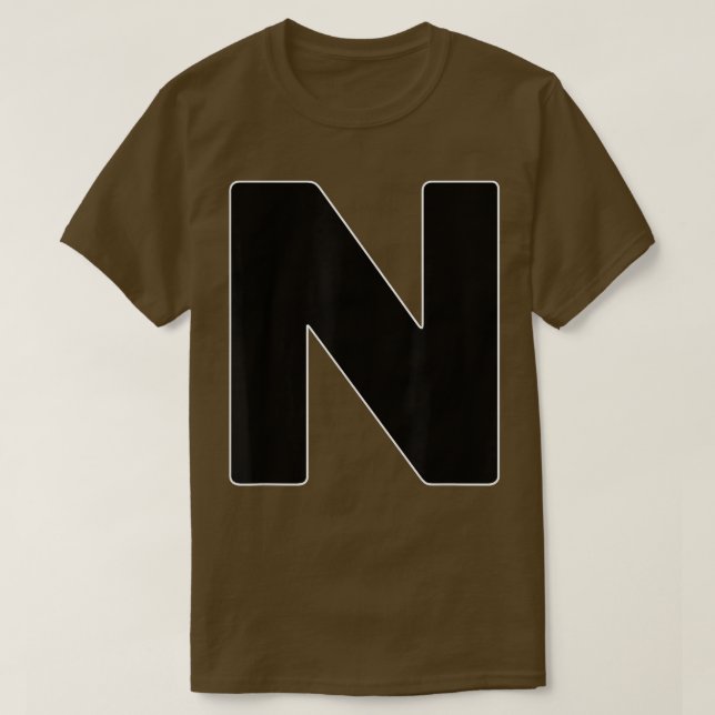 Hauptstadt Letter N Matching Group Letters Alphabe T-Shirt (Design vorne)