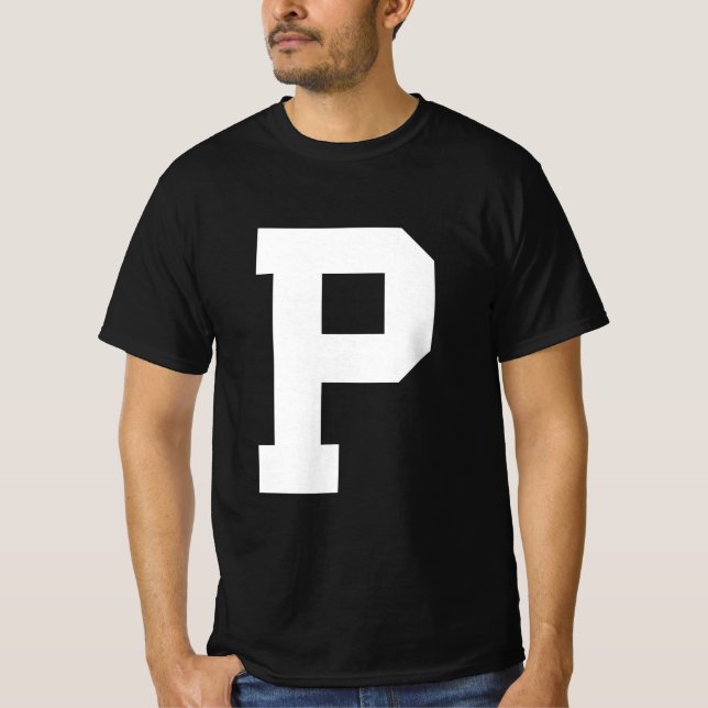 Hauptstadt P Alphabet Letters T-Shirt (Vorderseite)