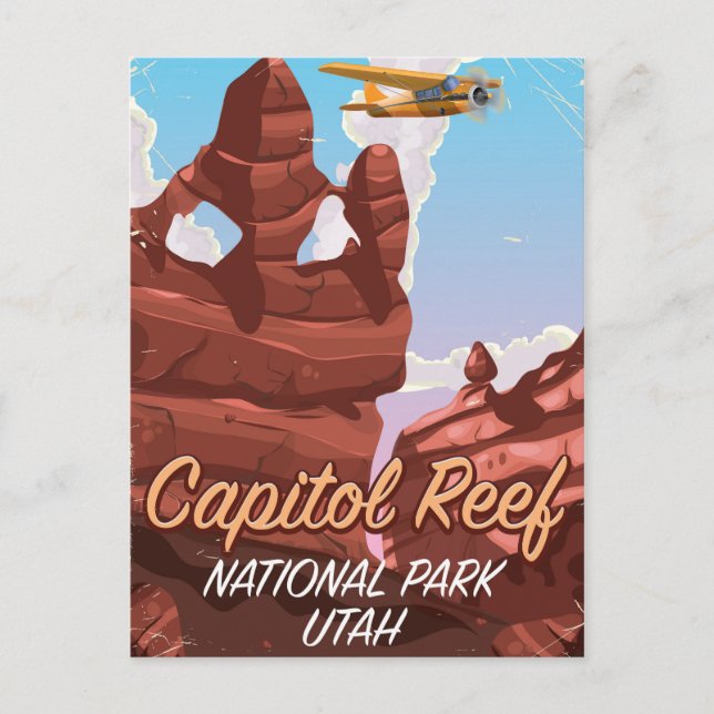 Hauptstadt Reef National Park Reiseplakat Postkarte (Vorderseite)