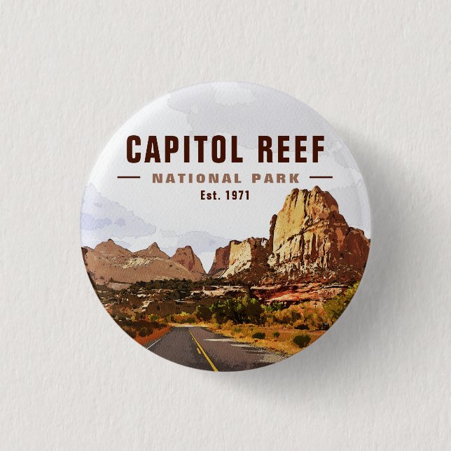 Hauptstadt Reef Nationalpark Cathedral Loop Button (Vorderseite)