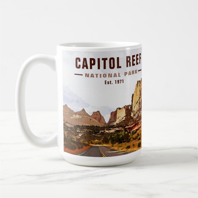 Hauptstadt Reef Nationalpark Cathedral Loop Kaffeetasse (Links)