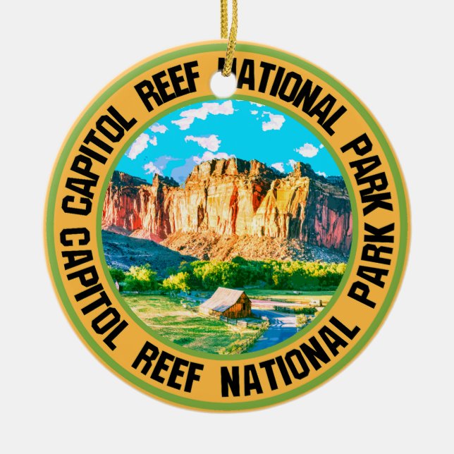 Hauptstadt Reef Nationalpark Keramik Ornament (Vorne)