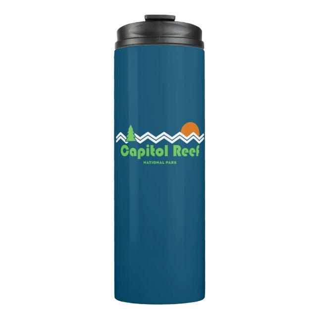 Hauptstadt Reef Nationalpark Retro Thermosbecher (Vorderseite)