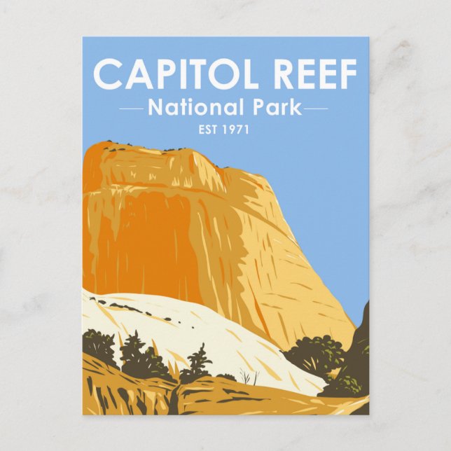 Hauptstadt Reef Nationalpark Utah Golden Throne Postkarte (Vorderseite)