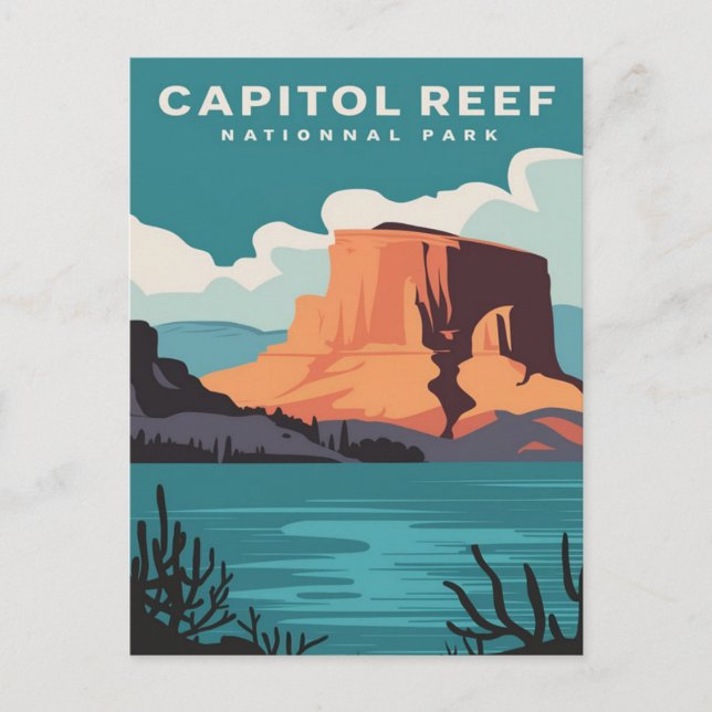 Hauptstadt Reef Nationalpark Utah Retro Postkarte (Vorderseite)