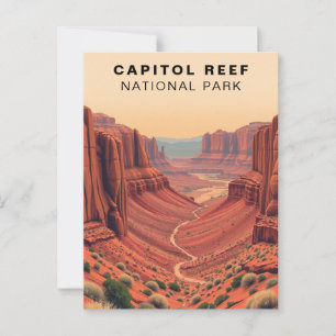 Hauptstadt Reef Nationalpark Vintag USA Postkarte
