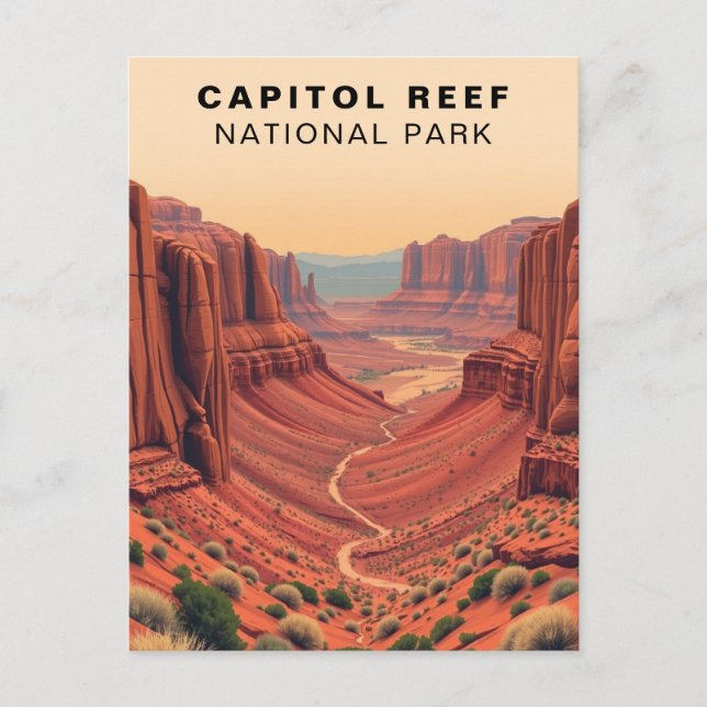Hauptstadt Reef Nationalpark Vintag USA Postkarte (Vorderseite)