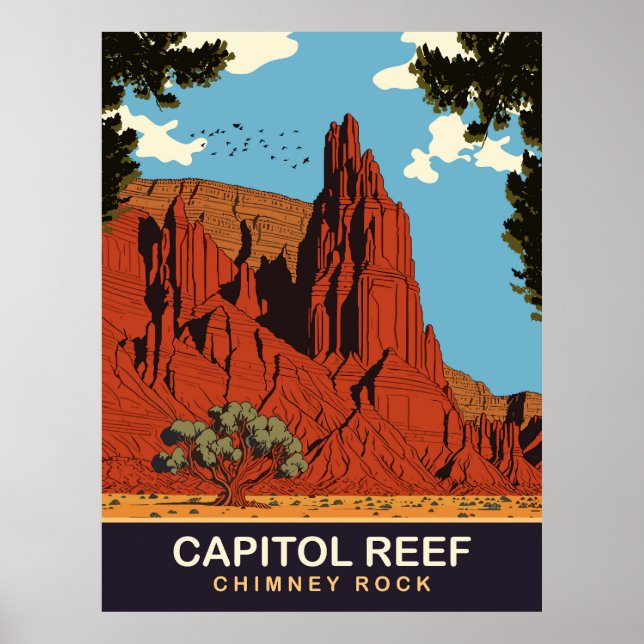 Hauptstadt Reef, Schornstein, Reisen Poster (Vorne)