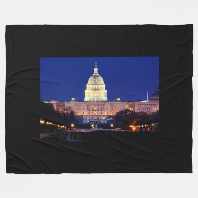 Hauptstadt Washington DC United Staaten in Dusk Fleecedecke (Vorderseite (Horizontal))