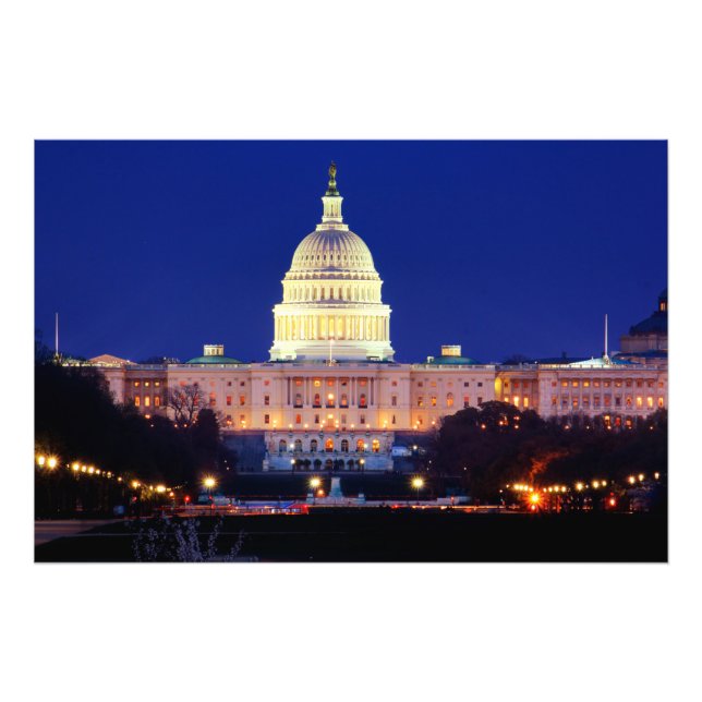 Hauptstadt Washington DC United Staaten in Dusk Fotodruck (Vorne)
