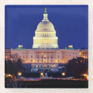 Hauptstadt Washington DC United Staaten in Dusk Glasuntersetzer
