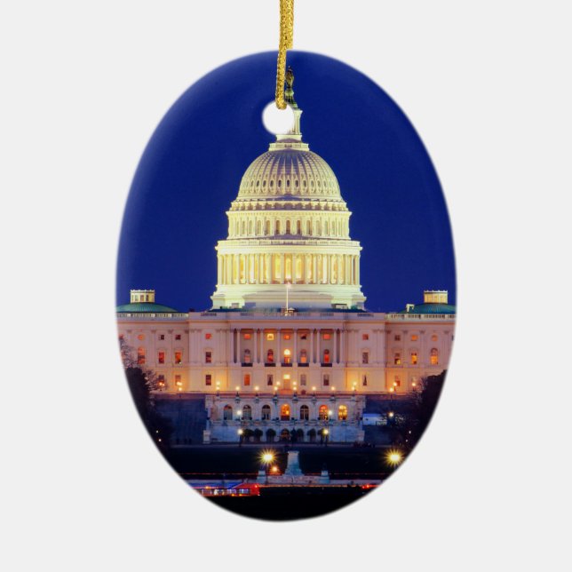 Hauptstadt Washington DC United Staaten in Dusk Keramik Ornament (Vorne)