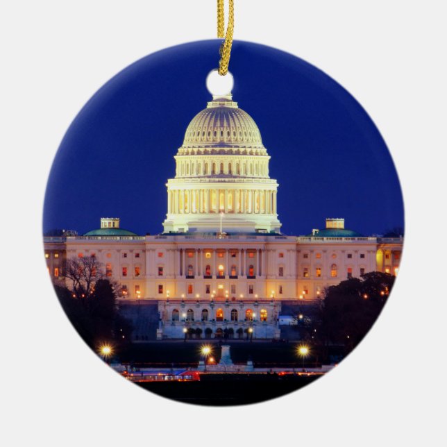 Hauptstadt Washington DC United Staaten in Dusk Keramikornament (Vorne)