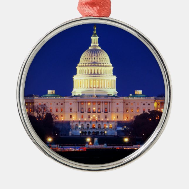 Hauptstadt Washington DC United Staaten in Dusk Ornament Aus Metall (Vorne)