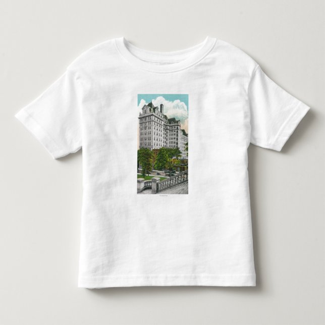 Hauptstadts-Annäherungs-Ansicht von NY Telefon Co. Kleinkind T-shirt (Vorderseite)