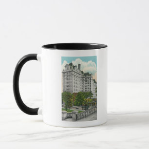 Hauptstadts-Annäherungs-Ansicht von NY Telefon Co. Tasse